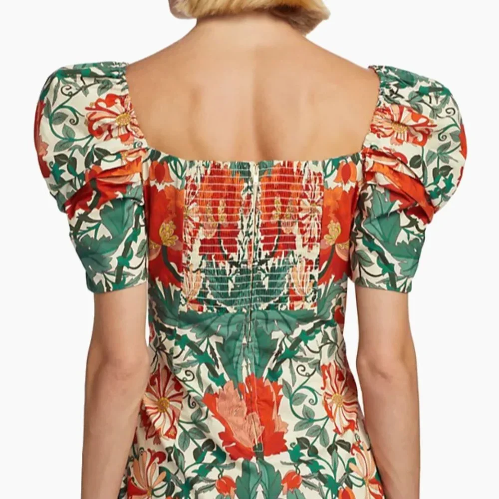Cara Cara Kelly Dress XSmall  Egret Wild Blossoms - Picture 8 of 8